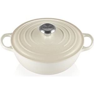 Le Creuset Signature 21114247160430 gietijzeren kookpan, geëmailleerd, 24 cm, 3,1 l, meringue