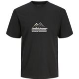 Jack & Jones JCOLIMA T-shirt SS à col rond avec logo BF, Noir, XL