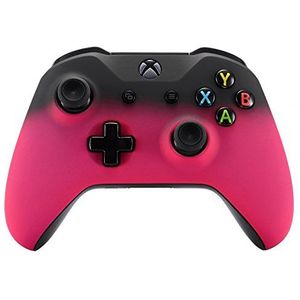 eXtremeRate Ombre-rode frontplaat, soft-touch frontbehuizing, reserveset voor Xbox One S en Xbox One X Controller (model 1708)