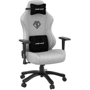 Anda Seat Phantom 3 Gamingstoel van grijze stof, ergonomische bureaustoel van stof met nek- en lendensteun, gamingstoel voor volwassenen en jongeren