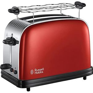 Russell Hobbs 23330-56 Colours Plus+ Flame Red Broodrooster Rood/Chroom