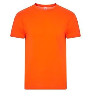 Mukua Derby T-shirt en polyester toucher coton unisexe pour adulte, Orange fluo, XXL