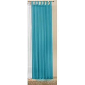 Transparant effen gordijn Voile, vele aantrekkelijke kleuren, 245x140, turquoise, 61000