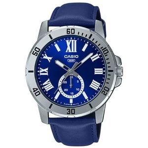 Casio Enticer Heren analoog blauw wijzerplaat heren MTP-VD200L-2BUDF (A2073), blauw, riem, kl-blauw, riem, Kl-Blauw, Riem