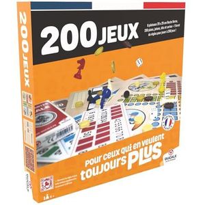 Ducale – Set met 200 spellen – meerdere spelers – traditionele gezelschapsspellen voor familie en kinderen – dames, schaken, kleine paarden, gans spel. - Gemaakt in Frankrijk