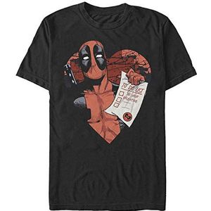 Marvel Deadpool List T-shirt voor heren, zwart.