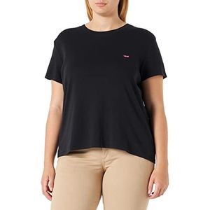 Levi's T-shirt Pl SS Baby Tee Caviar, L dames, Pl S Baby Tee Kaviaar, L, Pl Ss Baby Tee Caviar