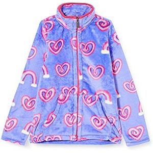 Hatley Fleecejack voor meisjes van polyester en fleece, Twisty Rainbow Hearts