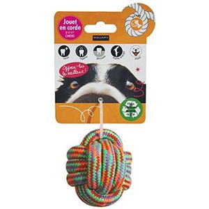 Wouapy Hondenspeelgoed, touw, bal, kauwspeelgoed, robuust, van touw voor honden - origineel en praktisch speelgoed - kogellus