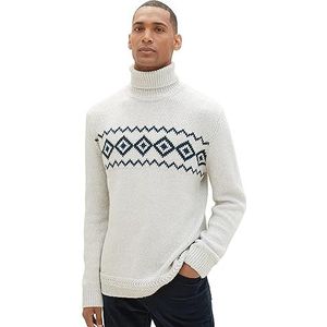 TOM TAILOR 1039675 heren sweater, 34154 - Vintage Beige Twotone Neps