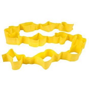 TheraBand CLX Bande de résistance sans latex pour Pilates, gym à domicile, HIIT, physiothérapie, rééducation et fitness, 2,5 m, jaune, fin, niveau 2 pour débutant