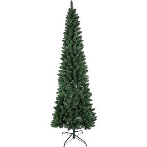 Kerstboom, slank, grenen, groen, 210 cm, super dik, realistisch, parapluopening, 58 cm, diameter (groen)