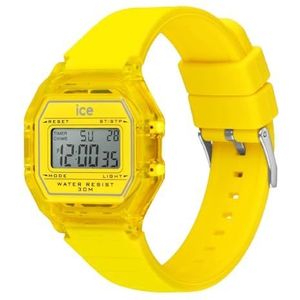 Ice-Watch - ICE digit retro clear - horloge met siliconen band (Small), Geel., Armband