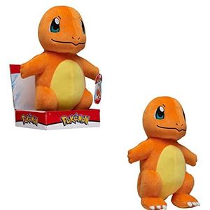 Bandai - Pokémon – pluche Charmander – zacht pluche knuffeldier 30 cm – JW0060