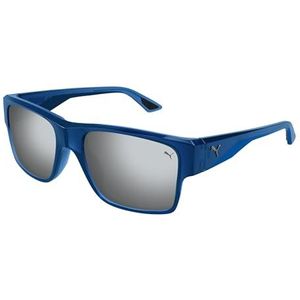 Puma PU0403S-004 57 Sunglass Man Injection Sunglasses, Blue, 57 mm Men's, bleu, 57mm
