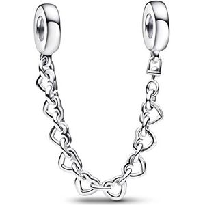 PANDORA Comfortabele sterling zilveren ketting, compatibel met PANDORA Moments, één maat, zilver, geen edelsteen armbanden, Zilver, Geen edelsteen