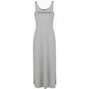 EMPORIO ARMANI Robe de chambre longue pour femme, Gris clair mélangé, M