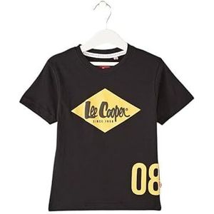 Lee Cooper T-shirt voor jongens, zwart, 6 jaar, zwart.