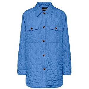 PIECES Pctaylor Shacket Noos Bc Gewatteerde jas voor dames, marineblauw