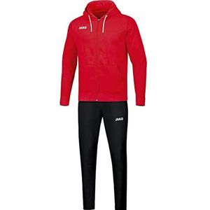 Jako Heren joggingpak Base met capuchon lichtgrijs gemêleerd XXL M9665, Rood