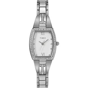 Timex Montre pour femme Main Street 22 mm, bracelet en alliage, cadran argenté, TW2W95600, Argenté.