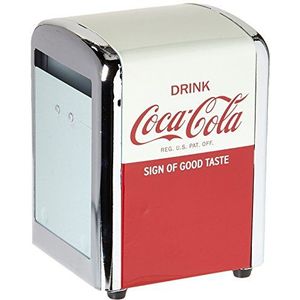 Tablecraft CC381 Coca-Cola Napkin Dispenser, Half Rood