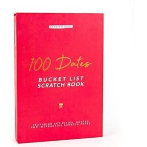 Gift Republic Scratch Book|Koppels-editie|100 krasbare date-ideeën | Bucket List-editie, rood, maat M