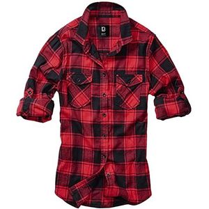Brandit Amy flanellen overhemd voor meisjes, Zwart/Rood