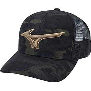 Mizuno dames truckerhoed diamant, Zwarte Camouflage