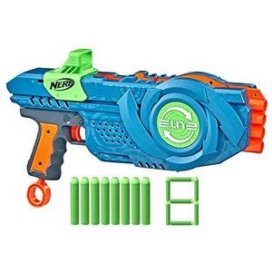 Nerf Elite 2.0, Flip-8 Flipshots Blaster met 2 keer, 4 draaibare kanonnen, capaciteit voor 8 darts, 8 darts Nerf