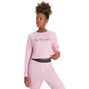 Trendyol Dames gebreide pyjama set (2 stuks) roze XL, Roze