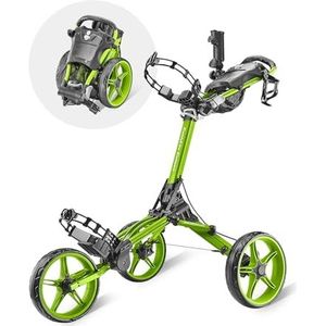 Caddytek CaddyLite golfwagen, halfautomatisch, inklapbaar, limoengroen
