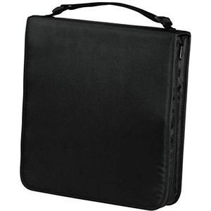 Hama tas (voor 160 cd's/dvds/blu-rays, opbergmap, ruimtebesparend, voor kantoor, woonkamer en thuis, draagtassen) zwart