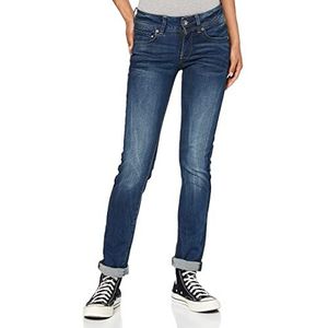 G-STAR RAW Midge Mid-Waist Straight Jeans voor dames, Blauwe antieksteen Dk