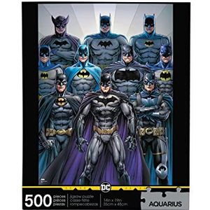 AQUARIUS DC Comics Batman Batsuits Puzzel (500 stuks Jigsaw puzzel) – Glare Free – Precision Fit – Virtually No Puzzle Dust – Officieel gelicentieerd DC Comics Merchandise & Collectibles – 35 x 45 cm