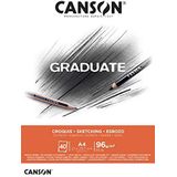 Canson Graduate Croquis kleefblok A4 40H fijn 96g