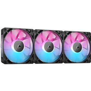 Corsair iCUE LINK RX120 RGB PWM ventilator 120 mm met iCUE LINK systeemhub - magnetische koepellagers - zwart