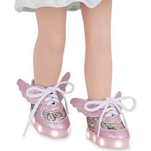 Glitter Girls by Battat GG57031Z - Flutter Fun lichtgevende schoenen met vleugels voor poppen van 35,56 cm uit de serie - bovenmateriaal van kunstleer met ledverlichting - roze - vanaf 3 jaar