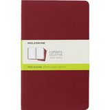 Moleskine Cahier Pocket Plain Red Cover L. 3er Pack