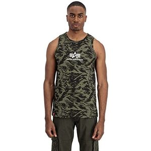 ALPHA INDUSTRIES Basic Camo T-shirt voor heren, Brushstroke Green