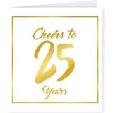 Gold White Cards - 25 jaar, 6 stuks