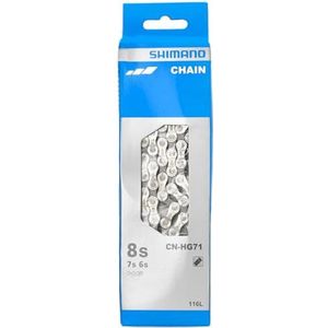 Shimano unisex - volwassen ketting CN-HG71 6/7/8 versnellingen zilver 116 schakels