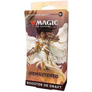 Magic The Gathering D15051010 Draft Dominaria Remastered Draft Booster (Franse versie), meerkleurig, 3 stuks
