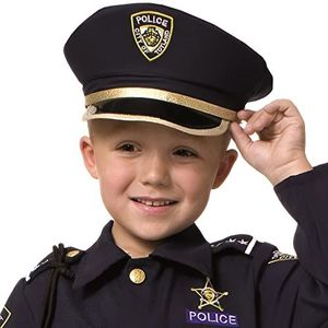 Dress Up America Kijk eens alsof de blauwe politiehoed voor kinderen speelt.