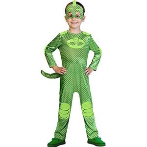 Amscan 9902956 - kinderkostuum PJ Masks Gecko, jumpsuit en masker, superhelden