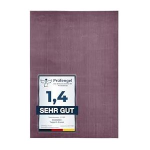 andiamo Arezzo tapijt voor woonkamer, eetkamer, onderhoudsvriendelijk, elegant, comfortabel, effen, 80 cm, rond, lavendel