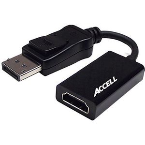 Accell -B086B 003B-2 Adapter voor (DisplayPort, HDMI-kabel 1,4 b, 1,1 stekker op RoHS-bus), zwart