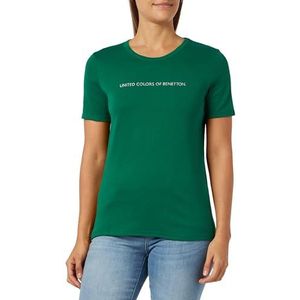 United Colors of Benetton T-shirt 3ga2e16a2 dames T-shirt (1 stuk), Bosgroen 1u3