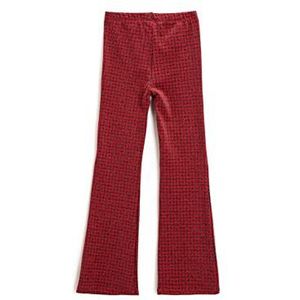 Koton Legging Flare Checked pour fille, Red Check (4C0), 4-5 ans