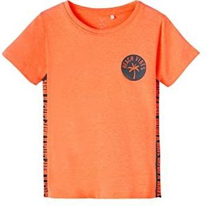 Name It Nmmzepolle SS Top Jongens T-Shirt Oranje Pop, 104, oranje pop